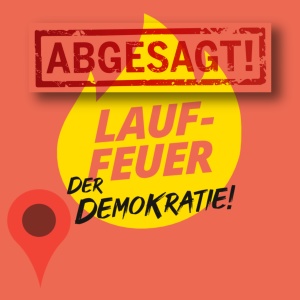 Leuffeuer Logo mit Absage-Button